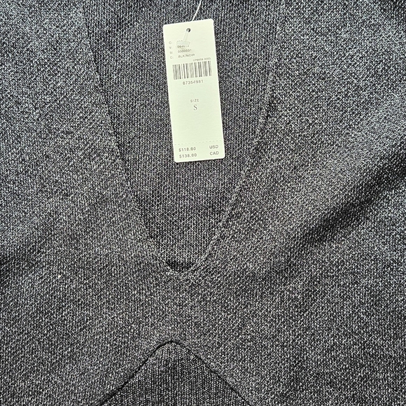 Anthropologie Complete The Look Woven-Sleeve Twofer Black Sparkly V Neck… - Picture 8 of 8